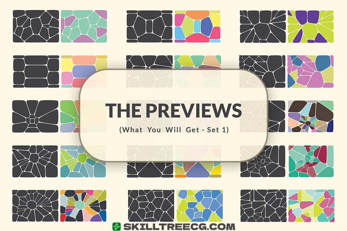 图片[3]-Voronoi Diagram Vector Backgrounds（323232）-技能树